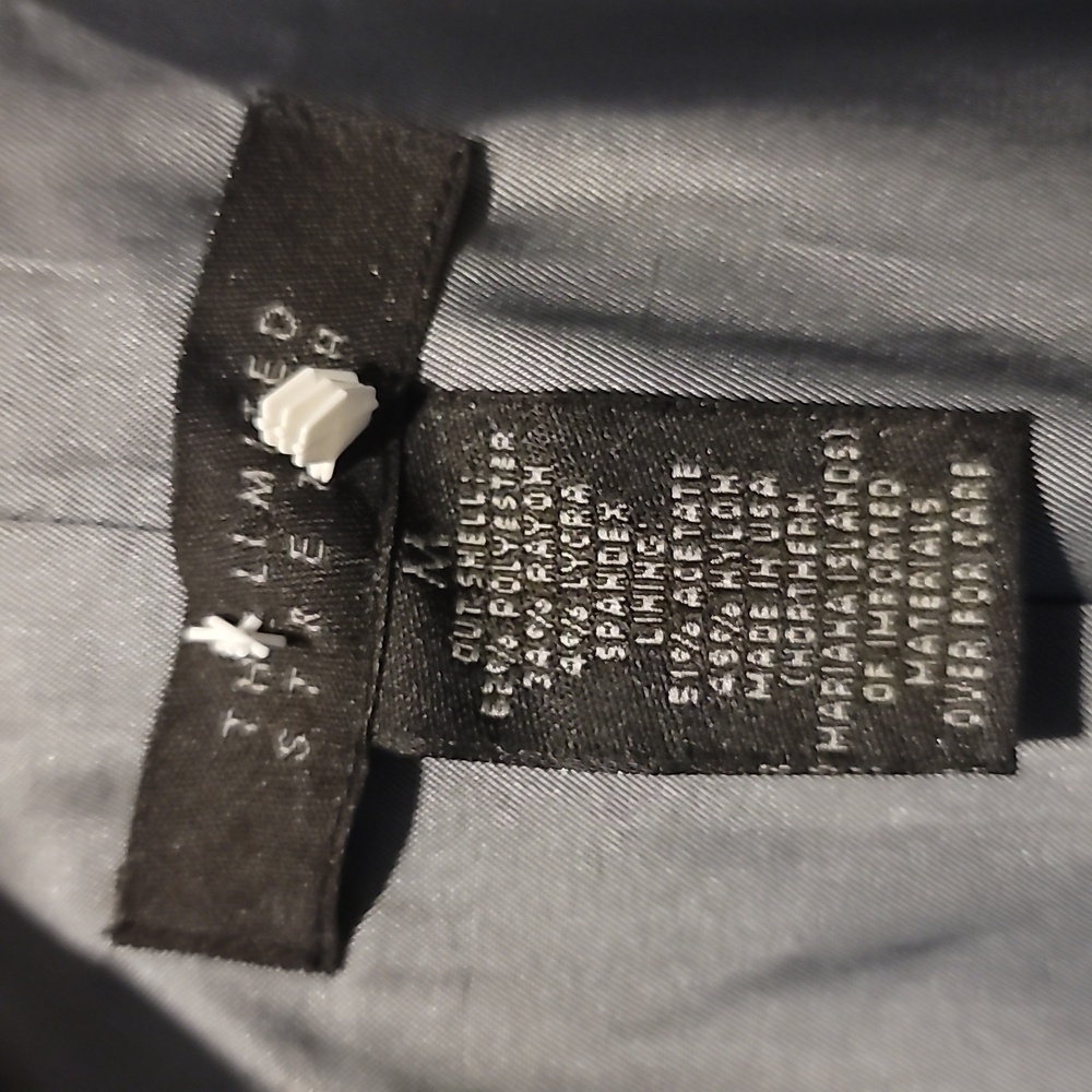 The Limited Double Breasted Black Fitted Stretch Blazer Suit Jacket - Picture 10 of 10